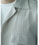 シャーリングストライプオープンカラーシャツ