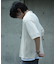 *WEB限定 シアー ジャガード 5分袖 ボタンレスカーディガン