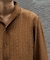総柄シアージャカード7分袖オープンカラーシャツ