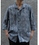 総柄シアージャカード7分袖オープンカラーシャツ