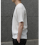 リネンブレンド楊柳リブネックTシャツ