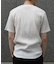 リネンブレンド楊柳リブネックTシャツ