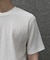 リネンブレンド楊柳リブネックTシャツ