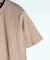 リネンブレンド楊柳リブネックTシャツ