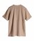 リネンブレンド楊柳リブネックTシャツ