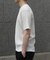 リネンブレンド楊柳リブネックTシャツ