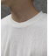 リネンブレンド楊柳リブネックTシャツ