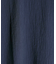 リネンブレンド楊柳リブネックTシャツ