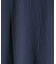 リネンブレンド楊柳リブネックTシャツ