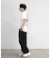 スラブフロッキーロゴプリントＴシャツ