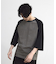 古着風ウォッシュ加工ラグランTシャツ