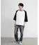 古着風ウォッシュ加工ラグランTシャツ