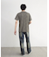 ストライプジャガード杢Tシャツ