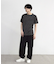 ストライプジャガード杢Tシャツ