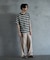リネン混ツータックワイドスラックス