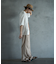 リネン混ツータックワイドスラックス