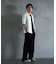 リネン混ツータックワイドスラックス
