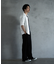 リネン混ツータックワイドスラックス