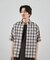 アメリカンチェックレギュラーカラー半袖シャツ