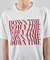 ダメージ加工ロゴプリントTシャツ
