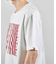 ダメージ加工ロゴプリントTシャツ