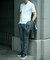 【ACTIVE TAILOR/アクティブテイラー】シルケットスムースVネックTシャツ＜接触冷感 / UVカット＞