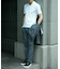 【ACTIVE TAILOR/アクティブテイラー】シルケットスムースVネックTシャツ＜接触冷感 / UVカット＞