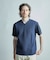 サマーニットコンビVネック半袖Tシャツ