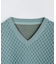 サマーニットコンビVネック半袖Tシャツ