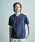 サマーニットコンビVネック半袖Tシャツ
