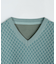 サマーニットコンビVネック半袖Tシャツ