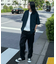 ハイパーストレッチタックワイドテーパードイージーパンツ