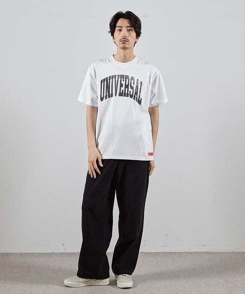 ユニバーサルオーバーオール別注ビンテージ加工プリントTシャツ ユニバーサルオーバーオール別注ビンテージ加工プリントTシャツ