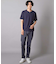 リンクスジャガード キーネックTシャツ
