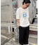 古着風ピグメントロゴプリントTシャツ