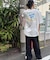 古着風ピグメントロゴプリントTシャツ