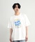 古着風ピグメントロゴプリントTシャツ