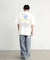 古着風ピグメントロゴプリントTシャツ