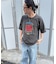 古着風ピグメントロゴプリントTシャツ