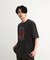 古着風ピグメントロゴプリントTシャツ