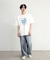 古着風ピグメントロゴプリントTシャツ