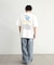 古着風ピグメントロゴプリントTシャツ