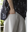 TRストレッチタックワイドテーパードパンツ