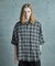 シアーチェックビッグシルエットシャツ