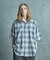 シアーチェックビッグシルエットシャツ