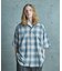 シアーチェックビッグシルエットシャツ