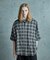 シアーチェックビッグシルエットシャツ