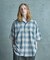 シアーチェックビッグシルエットシャツ