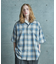 シアーチェックビッグシルエットシャツ