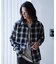 ルーズシルエットオンブレーチェックシャツ